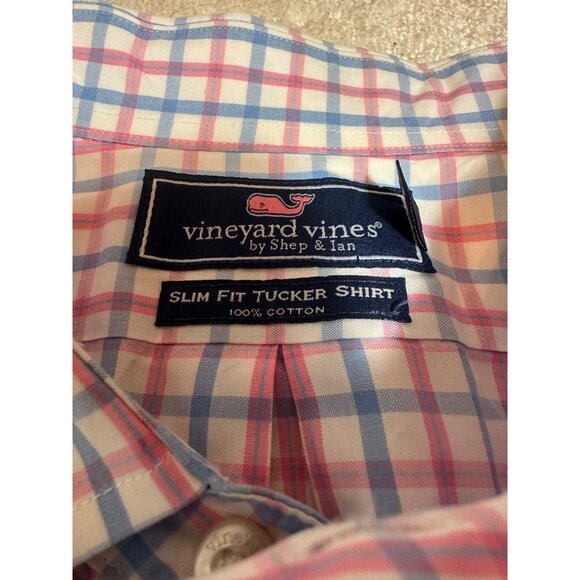 Vineyard Vines Slim Fit Tucker Shirt XXL 100% Cotton Multicolor Checkered Mens - Picture 9 of 9